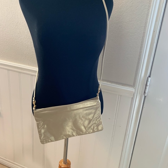 Vintage Valeries leather gold handbag 1980’s - 1990’s envelope style purse - Picture 4 of 9